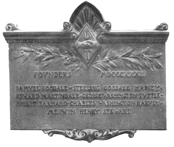 Founders Memorial Plaque — MDCCCXXXIII